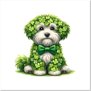 Clover Havanese Dog St Patricks Day Posters and Art